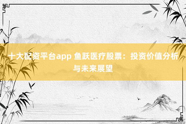 十大配资平台app 鱼跃医疗股票：投资价值分析与未来展望