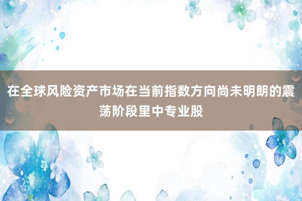 在全球风险资产市场在当前指数方向尚未明朗的震荡阶段里中专业股