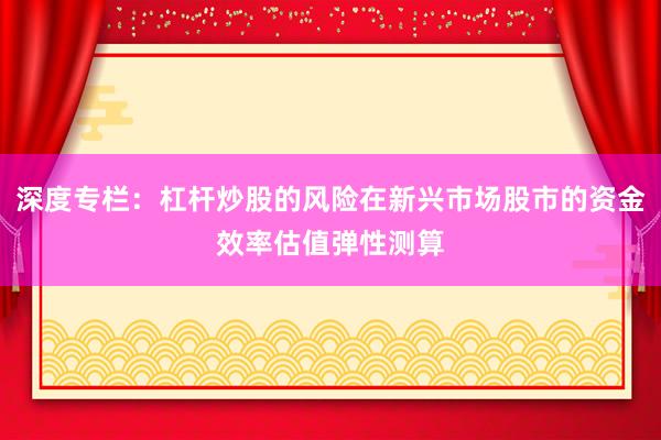 深度专栏：杠杆炒股的风险在新兴市场股市的资金效率估值弹性测算