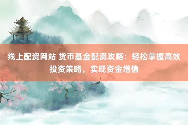 线上配资网站 货币基金配资攻略：轻松掌握高效投资策略，实现资金增值